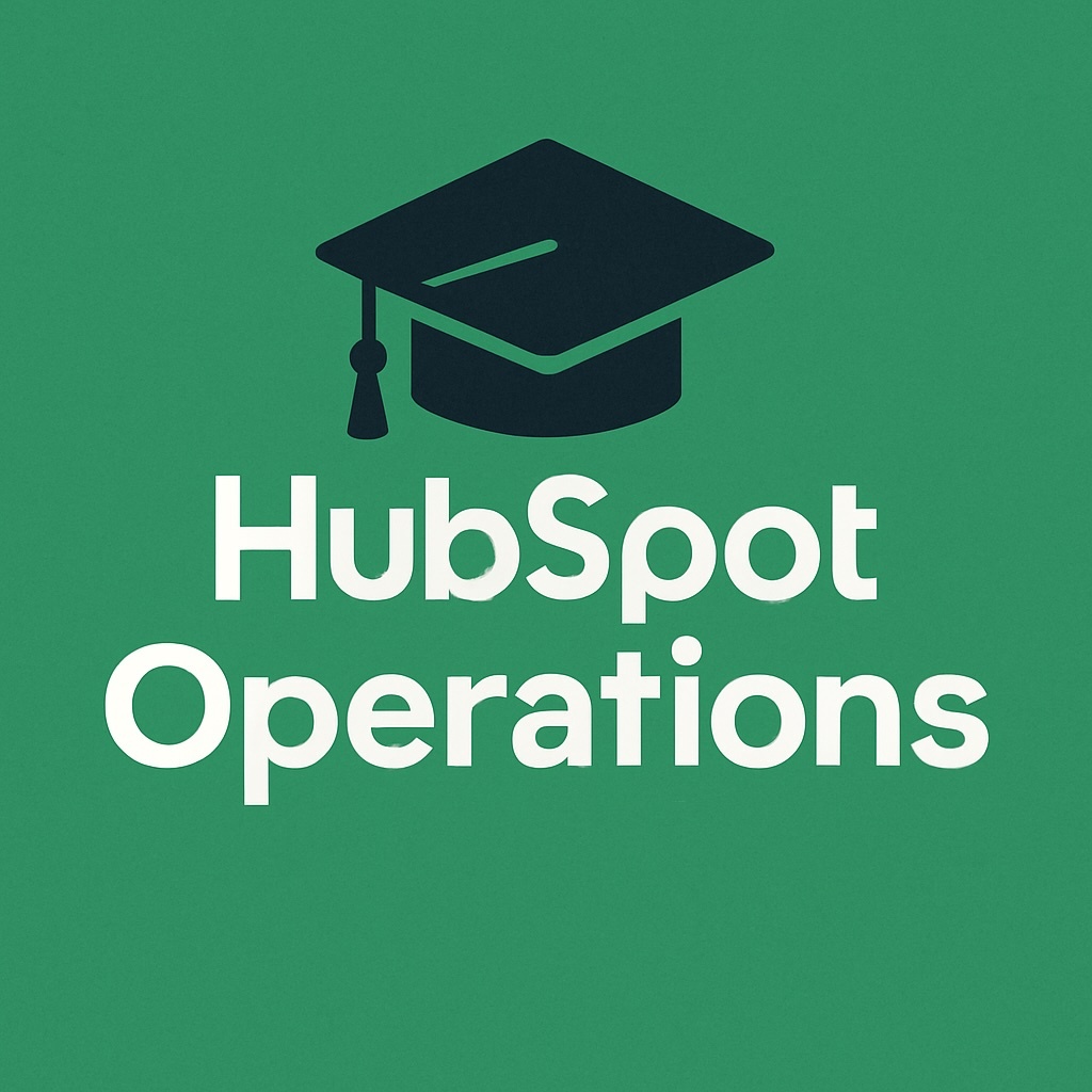 bold HubSpot Operations Master and a graduate student cap with green background-1 bold HubSpot Operations Master and a graduate student cap with green background-1
